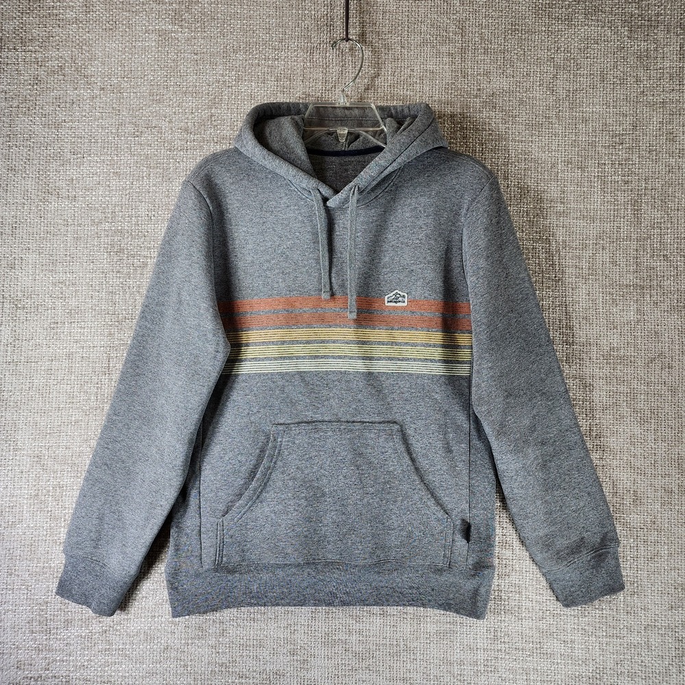 Patagonia Uprisal Hoody Mens XS Gray Line Logo Ridge Stripe‎ Regular Fit